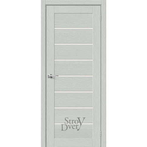 Межкомнатная дверь из экошпона Браво-22 (Grey Wood / Magic Fog) остекленная