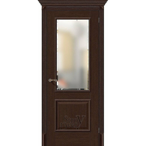 Межкомнатная дверь из экошпона Классико-13 (Thermo Oak / Magic Fog) остекленная