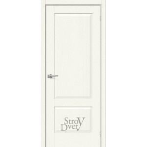 Межкомнатная дверь из экошпона Прима-12 (White Wood) глухая