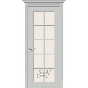 Эмалированная межкомнатная дверь Скинни-11.1 (Grace / Magic Fog) остекленная
