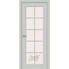 Эмалированная межкомнатная дверь Скинни-11.1 (Grace / Magic Fog) остекленная