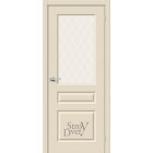 Эмалированная межкомнатная дверь Скинни-15.1 (Cream / White Сrystal) остекленная