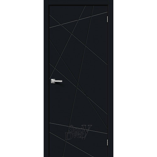 Межкомнатная дверь ПВХ Граффити-5 (Total Black) глухая