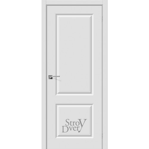 Межкомнатная дверь ПВХ Скинни-12 (П-23 (Белый)) глухая