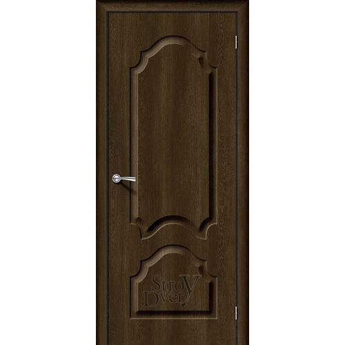 Межкомнатная дверь ПВХ Скинни-32 (Dark Barnwood) глухая