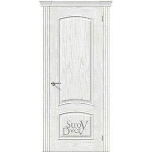 Межкомнатная дверь Амальфи (Т-23 (Жемчуг)) натуральный шпон, глухая