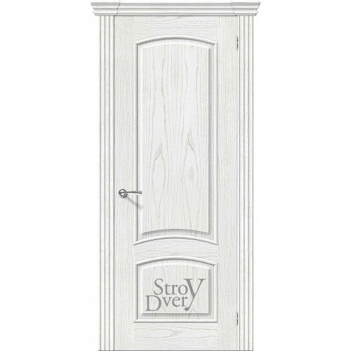 Межкомнатная дверь Амальфи (Т-23 (Жемчуг)) натуральный шпон, глухая