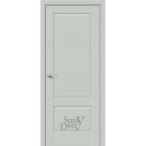 Эмалит межкомнатная дверь Прима-12 (Grey Matt) глухая