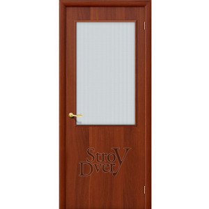 Строительная дверь ГОСТ Л-11 ПО (итальянский орех) остекленная