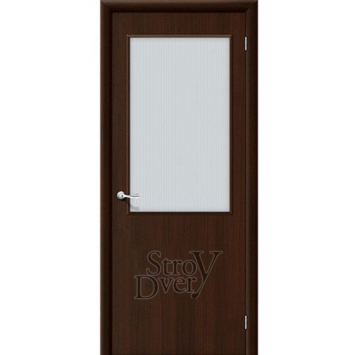 Строительная дверь ГОСТ Л-13 ПО (венге) остекленная