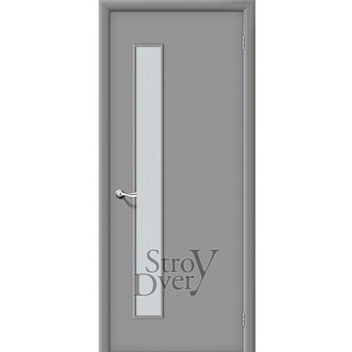 Строительная дверь ГОСТ Л-16 ПО (серая) остекленная