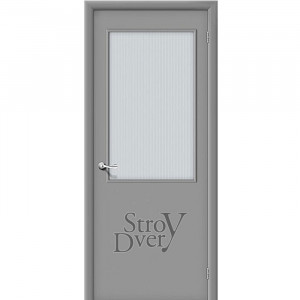 Межкомнатная дверь ДО1 в сборе (серый акрил) остекленная